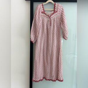 Doen Red and White Kids Pajama Nightgown